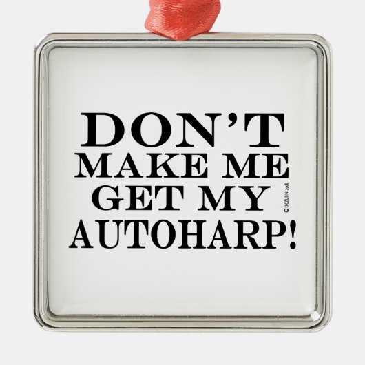 Laat me mijn Autoharp halen Metalen Ornament (Voorkant)