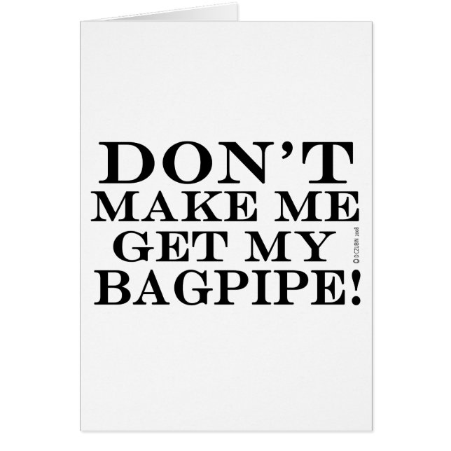 Laat me mijn Bagpipe halen (Voorkant)