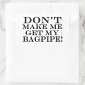 Laat me mijn Bagpipe halen Rechthoekige Sticker (Tas)