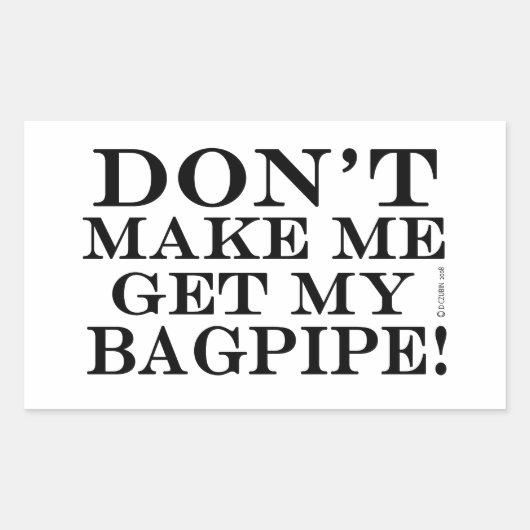 Laat me mijn Bagpipe halen Rechthoekige Sticker (Voorkant)