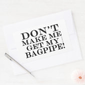 Laat me mijn Bagpipe halen Rechthoekige Sticker (Envelop)