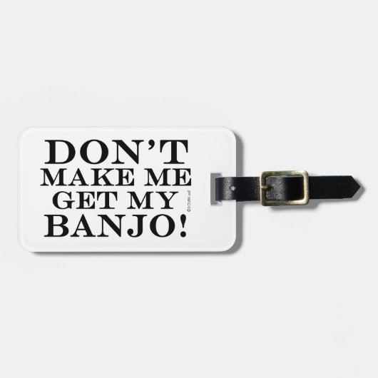 Laat me mijn banjo halen bagagelabel (Voorkant horizontaal)