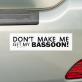 Laat me mijn Basson Bumper halen Bumpersticker (Op auto)