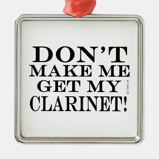 Laat me mijn Clarinet niet halen Metalen Ornament (Voorkant)