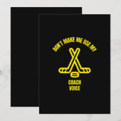 Laat me mijn coach niet gebruiken grappige hockeys bedankkaart (Voorkant / Achterkant)