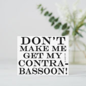 Laat me mijn Contrabassin halen. Briefkaart (Staand voorkant)