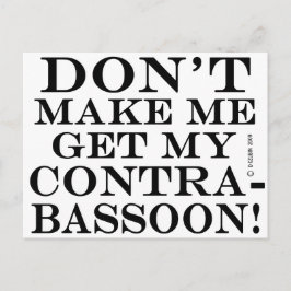 Laat me mijn Contrabassin halen. Briefkaart