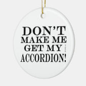 Laat me mijn cordion halen keramisch ornament (Links)