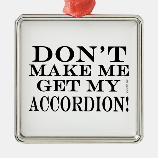 Laat me mijn cordion halen metalen ornament (Voorkant)
