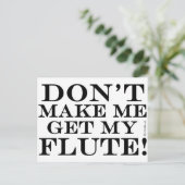 Laat me mijn flute halen briefkaart (Staand voorkant)