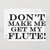 Laat me mijn flute halen briefkaart (Voorkant / Achterkant)