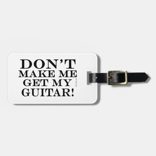 Laat me mijn gitaar niet halen bagagelabel (Voorkant horizontaal)