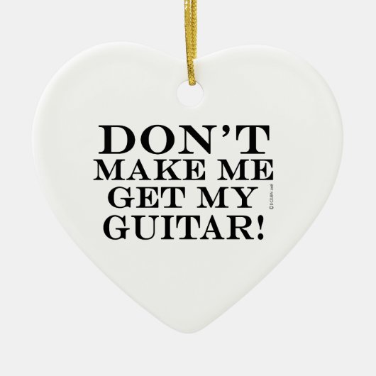 Laat me mijn gitaar niet halen keramisch ornament (Voorkant)