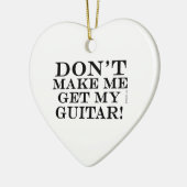 Laat me mijn gitaar niet halen keramisch ornament (Links)