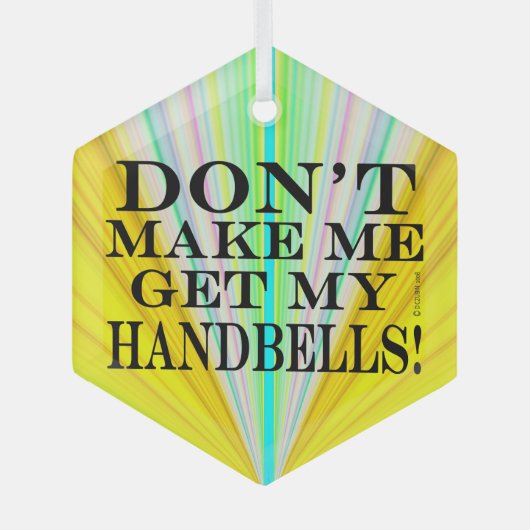 Laat me mijn handriemen niet halen glas ornament (Voorkant)