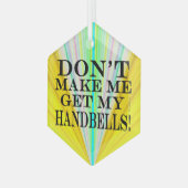 Laat me mijn handriemen niet halen glas ornament (Voorkant links)