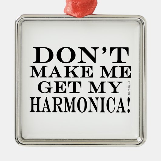 Laat me mijn Harmonica niet halen Metalen Ornament (Voorkant)