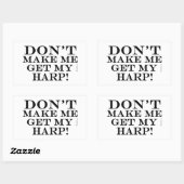 Laat me mijn harp niet halen rechthoekige sticker (Vel)