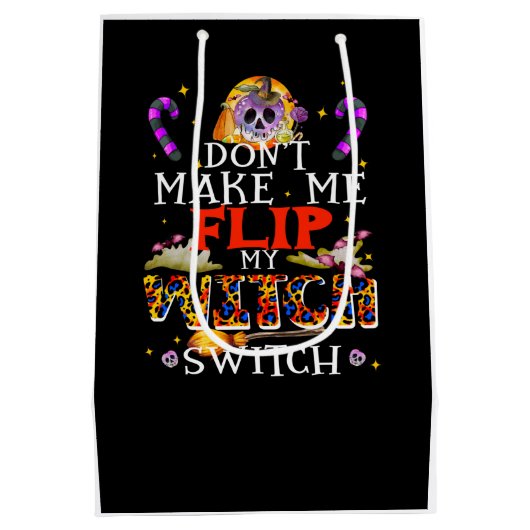 Laat me mijn heks niet omdraaien, griezelige heks medium cadeauzakje (Achterkant)