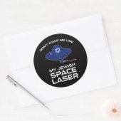 Laat me mijn joodse ruimtemaker niet gebruiken ronde sticker (Envelop)