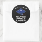 Laat me mijn joodse ruimtemaker niet gebruiken ronde sticker (Tas)