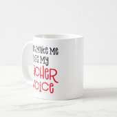 Laat me mijn leraar stem niet gebruiken. koffiemok (Voorkant links)