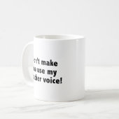 Laat me mijn leraarstem niet gebruiken! KoffieMok (Voorkant links)