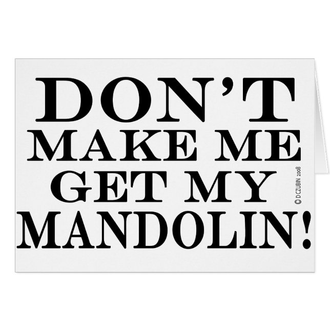 Laat me mijn mandolin halen (Voorkant Horizontaal)