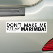 Laat me mijn Marimba-naald halen Bumpersticker (Op auto)