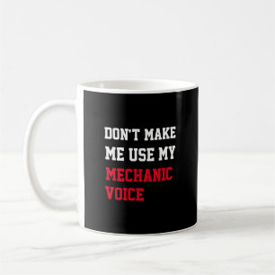 Laat me mijn mechanische stem niet gebruiken koffiemok