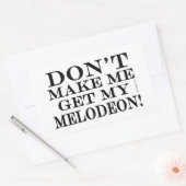 Laat me mijn Melodeon niet halen Rechthoekige Sticker (Envelop)