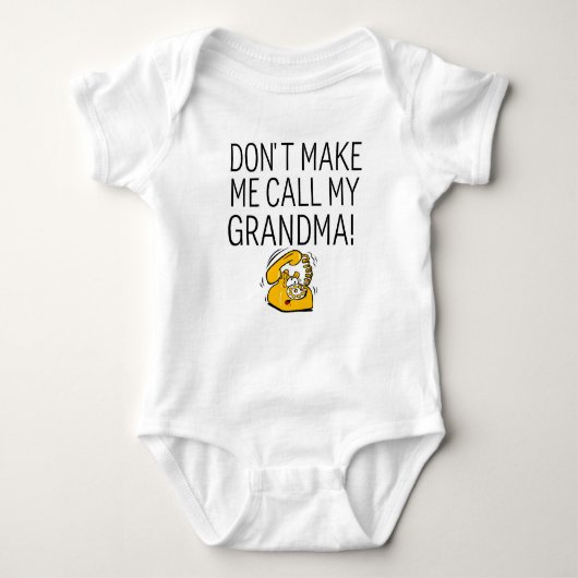 Laat me mijn oma geen grappige Baby-bodysuit noeme Romper (Voorkant)