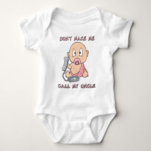 Laat me mijn oom niet bellen romper (Voorkant)