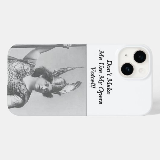 Laat me mijn opera stem niet gebruiken Case-Mate iPhone case (Achterkant (horizontaal))
