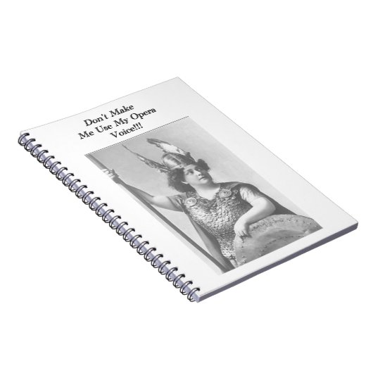 Laat me mijn opera stem niet gebruiken notitieboek (Rechterzijde)