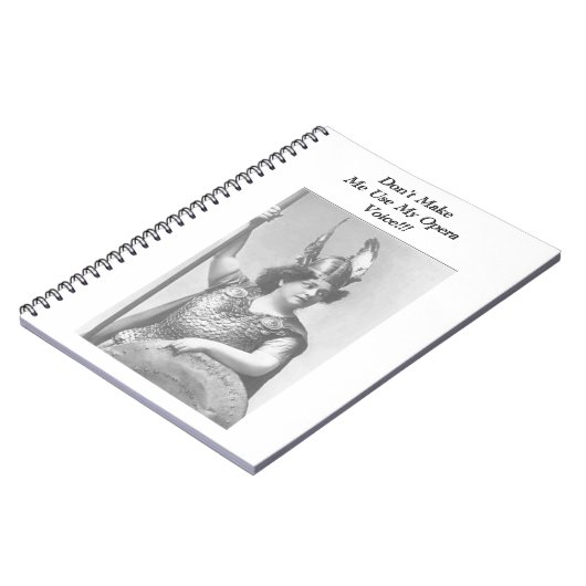 Laat me mijn opera stem niet gebruiken notitieboek (Linkerzijde)