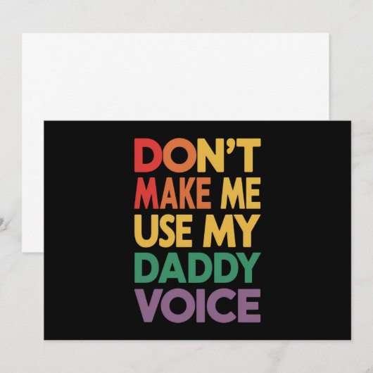 Laat me mijn papa stem niet gebruiken LGBT Gay Pri Kaart (Voorkant / Achterkant)