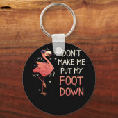 Laat me mijn roet omlaag zetten met roze flamingo  sleutelhanger (Voorkant)
