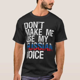 Laat me mijn Russische mond gebruiken, grappig Rus T-shirt
