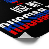 Laat me mijn Russische stem niet gebruiken Poster (Hoek)