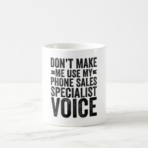 Laat me mijn stem van de Specialist van de Verkoop Koffiemok
