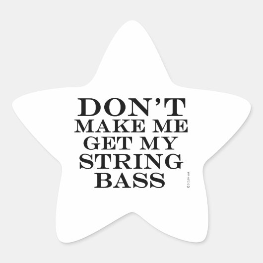 Laat me mijn string pas halen ster sticker (Voorkant)