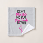 Laat me mijn voet niet neerzetten - grappige flami bad handdoek (Wasdoekje)