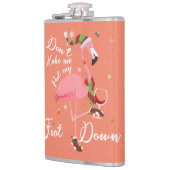 Laat me mijn voet niet omlaag zetten met roze flam heupfles (Links)