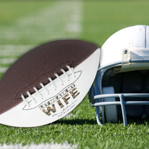 Laat me mijn vrouw vragen grappig gepersonaliseerd american football