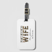 Laat me mijn vrouw vragen grappig gepersonaliseerd bagagelabel (Voorkant (verticaal))