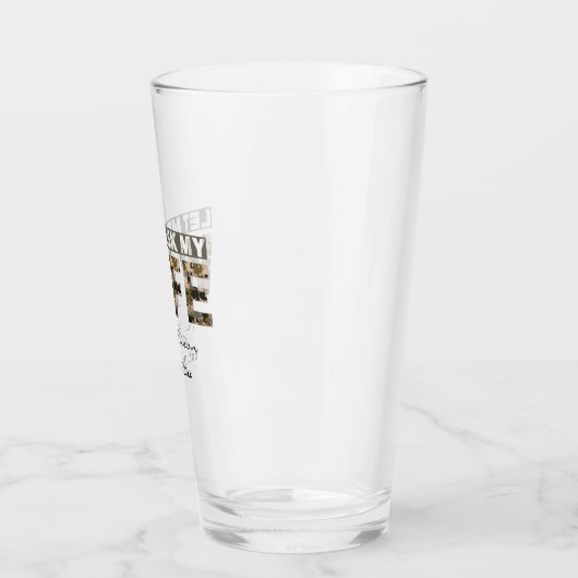 Laat me mijn vrouw vragen grappig gepersonaliseerd glas (Links)