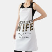 Laat me mijn vrouw vragen grappig gepersonaliseerd schort (Insitu)