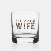 Laat me mijn vrouw vragen grappig gepersonaliseerd whisky glas (Voorkant)