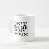 Laat me m'n basson halen. koffiemok (Voorkant links)